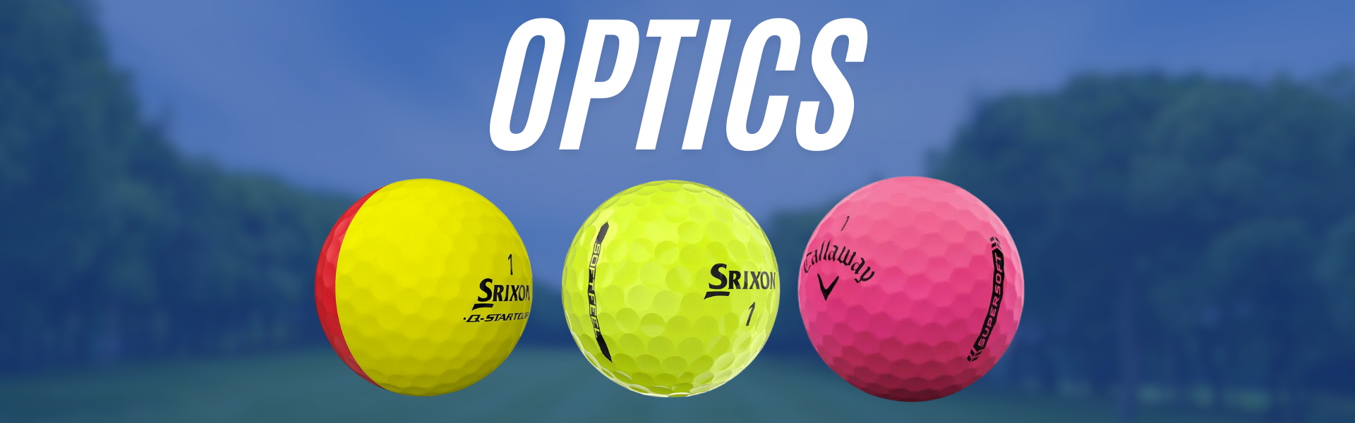 Colourful optic golf balls