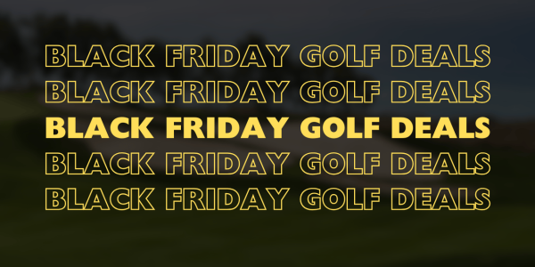 Black Friday Golf Deals 2024 text on golf background